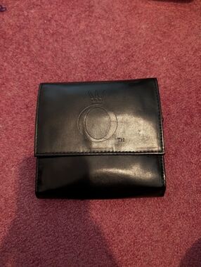 Pandora Black Leather Jewelry Roll Retired Travel Case Storage Tri Fold